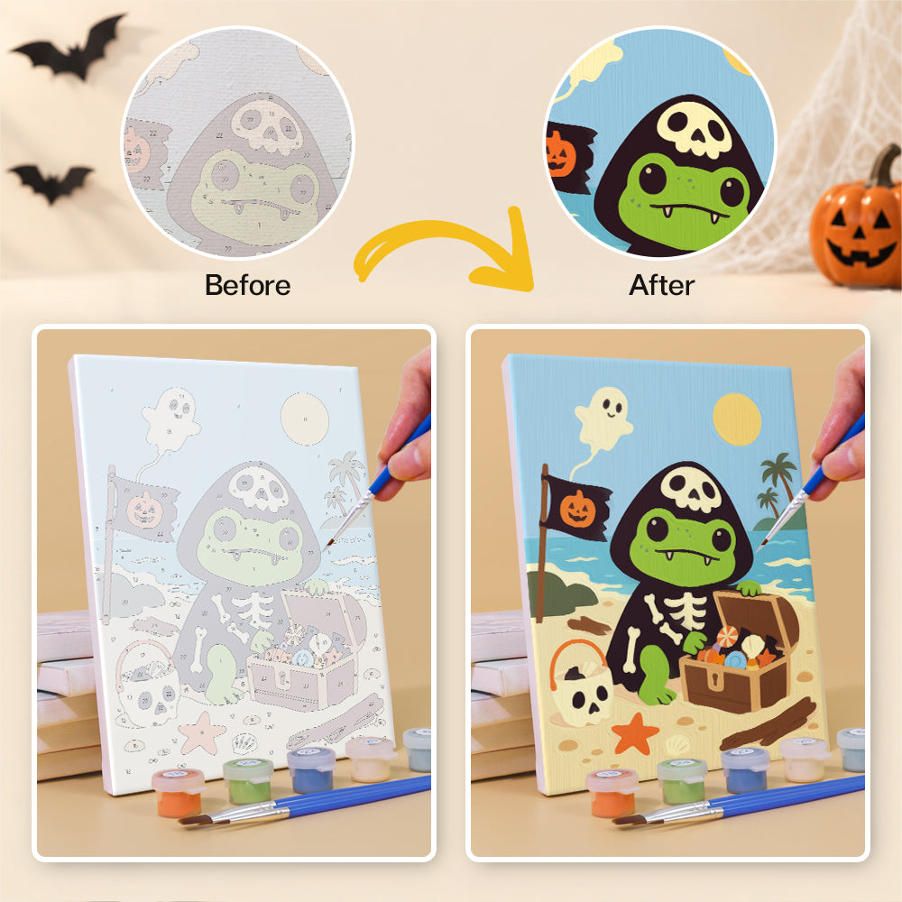 Pirate Frog Beach Holiday mini paint by numbers – image 10