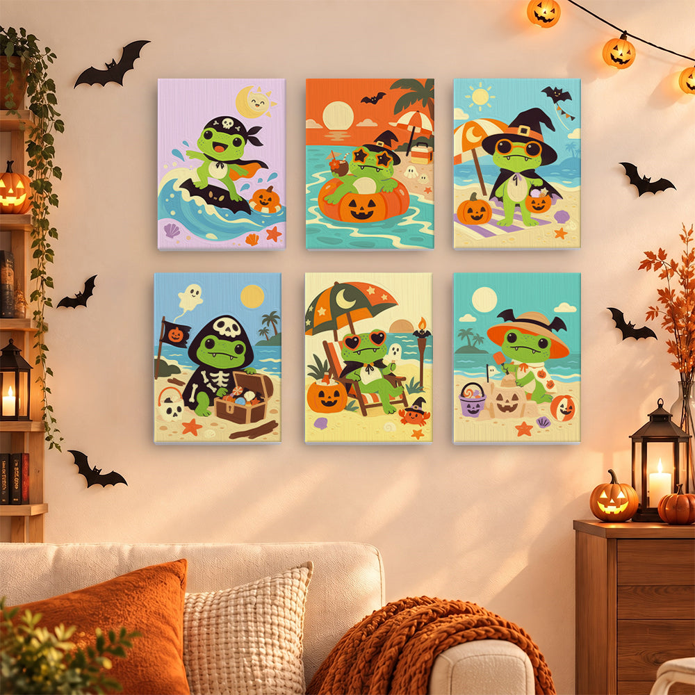 Pirate Frog Beach Holiday mini paint by numbers – image 15