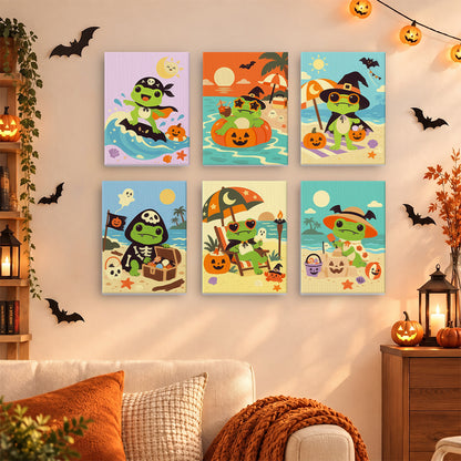 Pirate Frog Beach Holiday mini paint by numbers – image 15