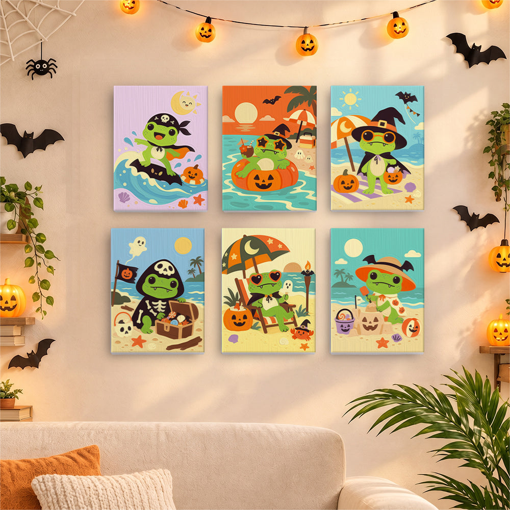 Pirate Frog Beach Holiday mini paint by numbers – image 17