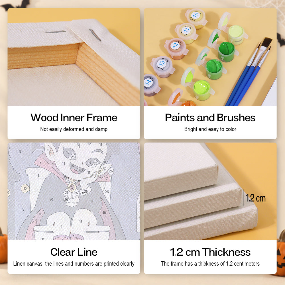 Halloween Bathroom Characters mini paint by numbers – image 9