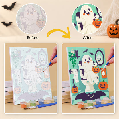 Halloween Bathroom Characters mini paint by numbers – image 10