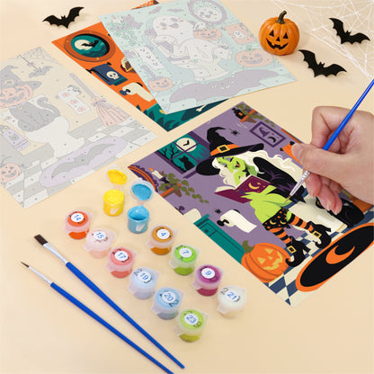 Halloween Bathroom Characters mini paint by numbers – image 12