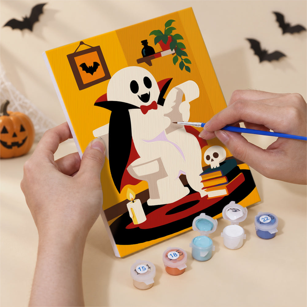 Funny Bathroom Ghosts mini paint by numbers – image 5