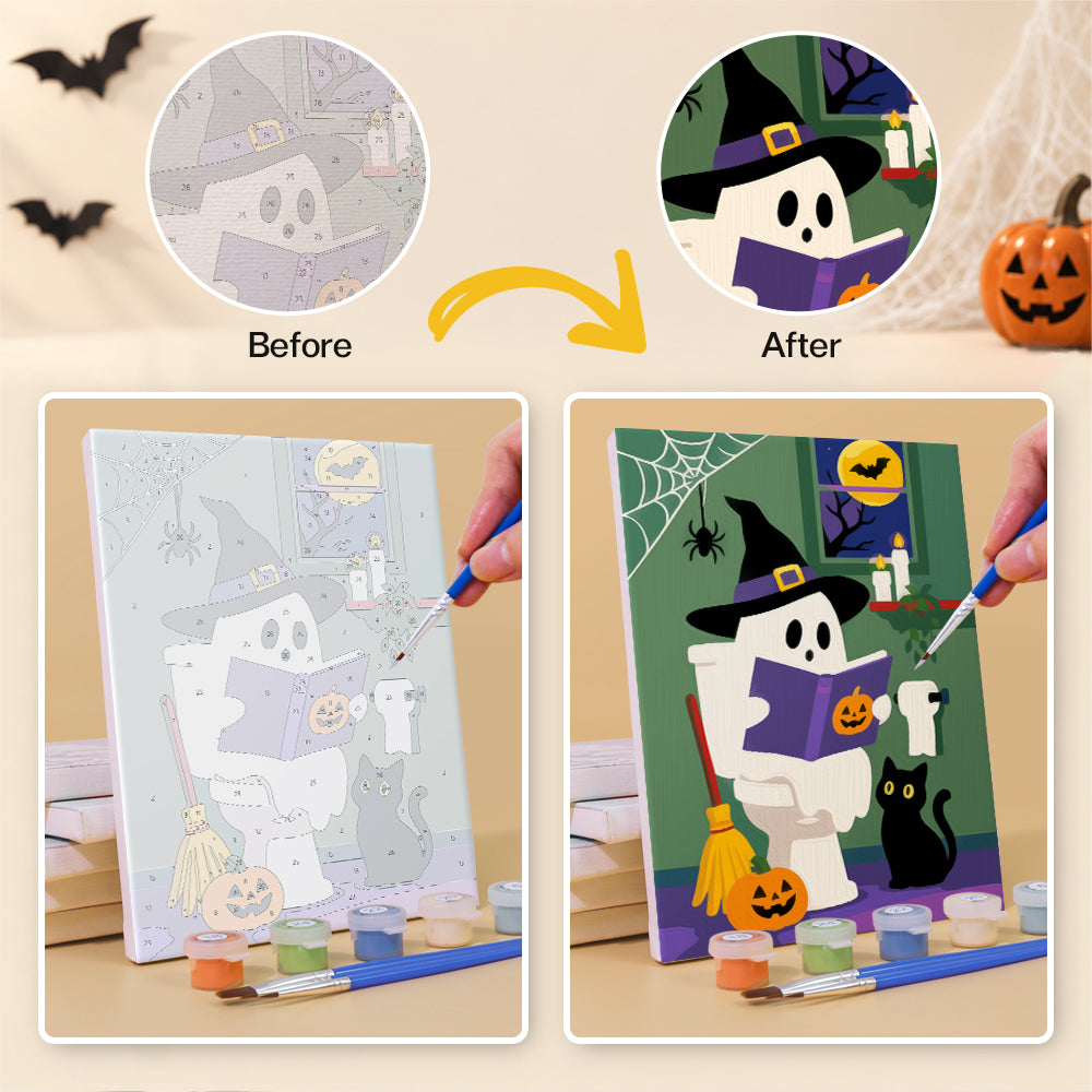 Funny Bathroom Ghosts mini paint by numbers – image 10