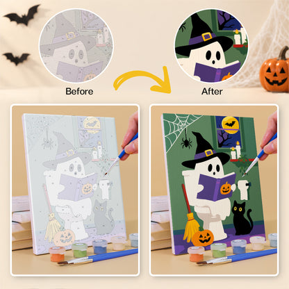 Funny Bathroom Ghosts mini paint by numbers – image 10