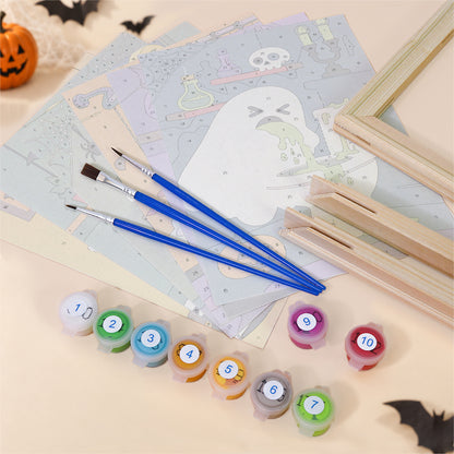 Funny Bathroom Ghosts mini paint by numbers – image 11
