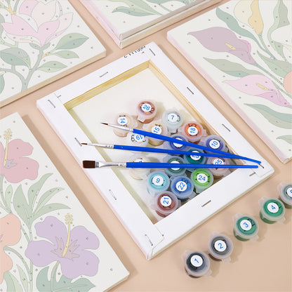 Modern Botanical Flowers mini paint by numbers – image 2