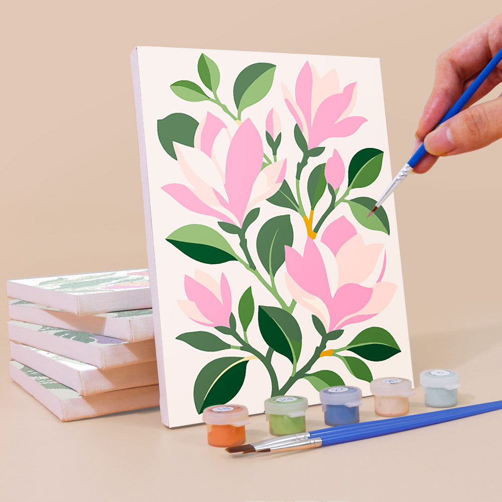 Modern Botanical Flowers mini paint by numbers – image 3