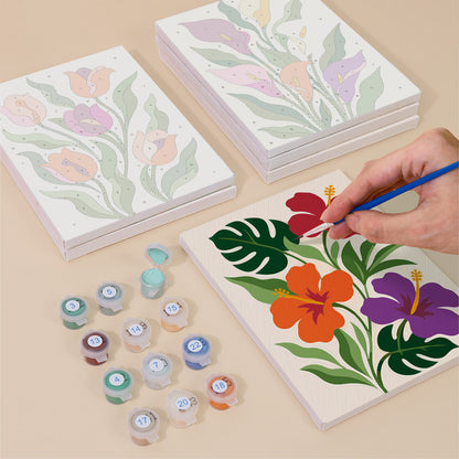 Modern Botanical Flowers mini paint by numbers – image 4