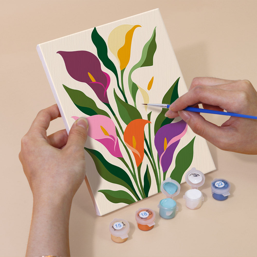 Modern Botanical Flowers mini paint by numbers – image 5