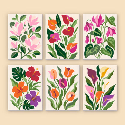 Modern Botanical Flowers mini paint by numbers – image 8