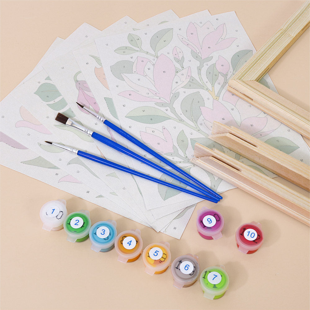 Modern Botanical Flowers mini paint by numbers – image 11