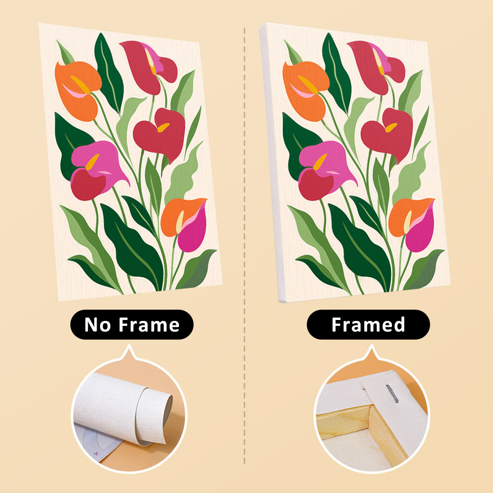 Modern Botanical Flowers mini paint by numbers – image 13
