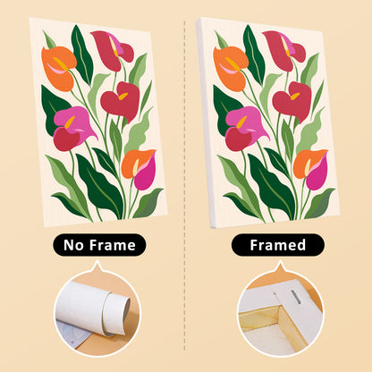 Modern Botanical Flowers mini paint by numbers – image 13