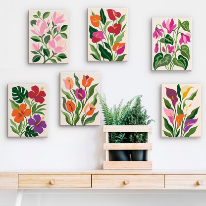 Modern Botanical Flowers mini paint by numbers – image 15