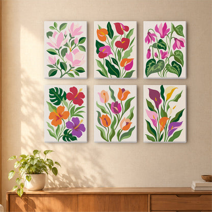 Modern Botanical Flowers mini paint by numbers – image 16