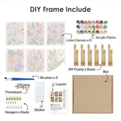 Modern Botanical Flowers mini paint by numbers – image 18