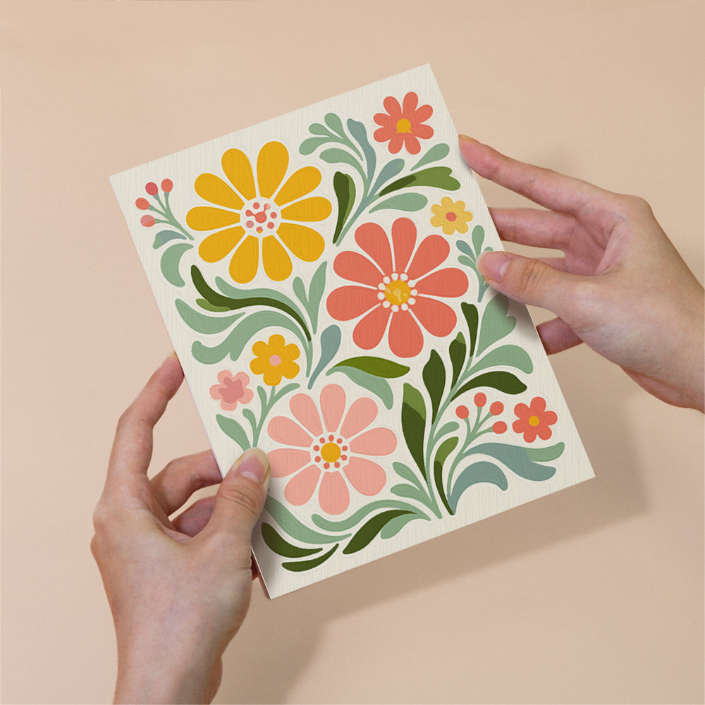 Pastel Folk Floral mini paint by numbers – image 6