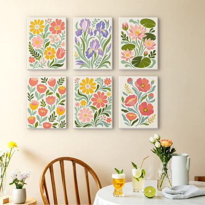 Pastel Folk Floral mini paint by numbers – image 14