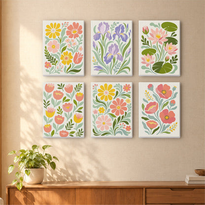 Pastel Folk Floral mini paint by numbers – image 16