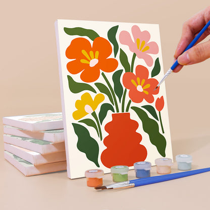Bold Red Floral mini paint by numbers – image 3
