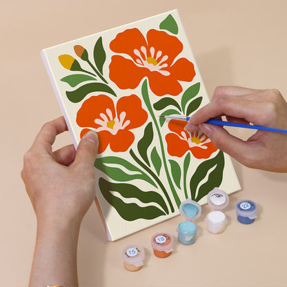 Bold Red Floral mini paint by numbers – image 5