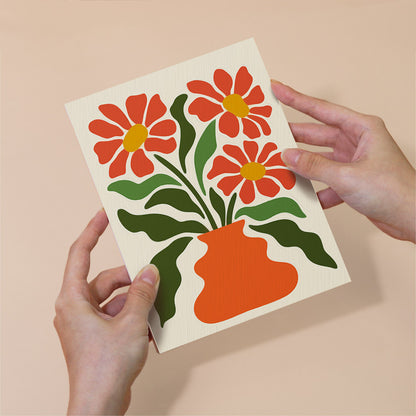 Bold Red Floral mini paint by numbers – image 6