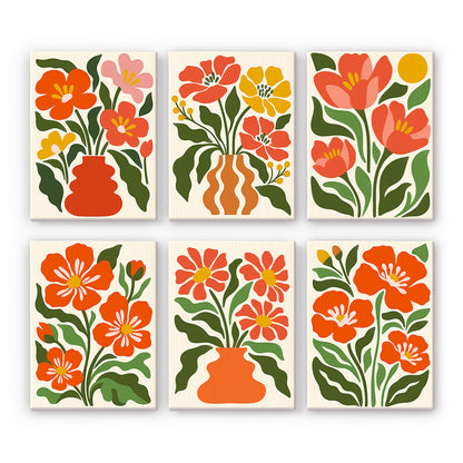 Bold Red Floral mini paint by numbers – image 7
