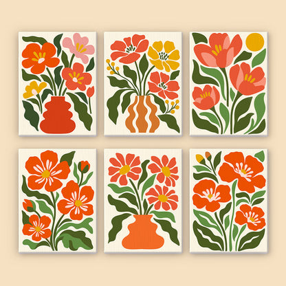 Bold Red Floral mini paint by numbers – image 8