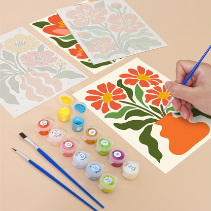Bold Red Floral mini paint by numbers – image 12