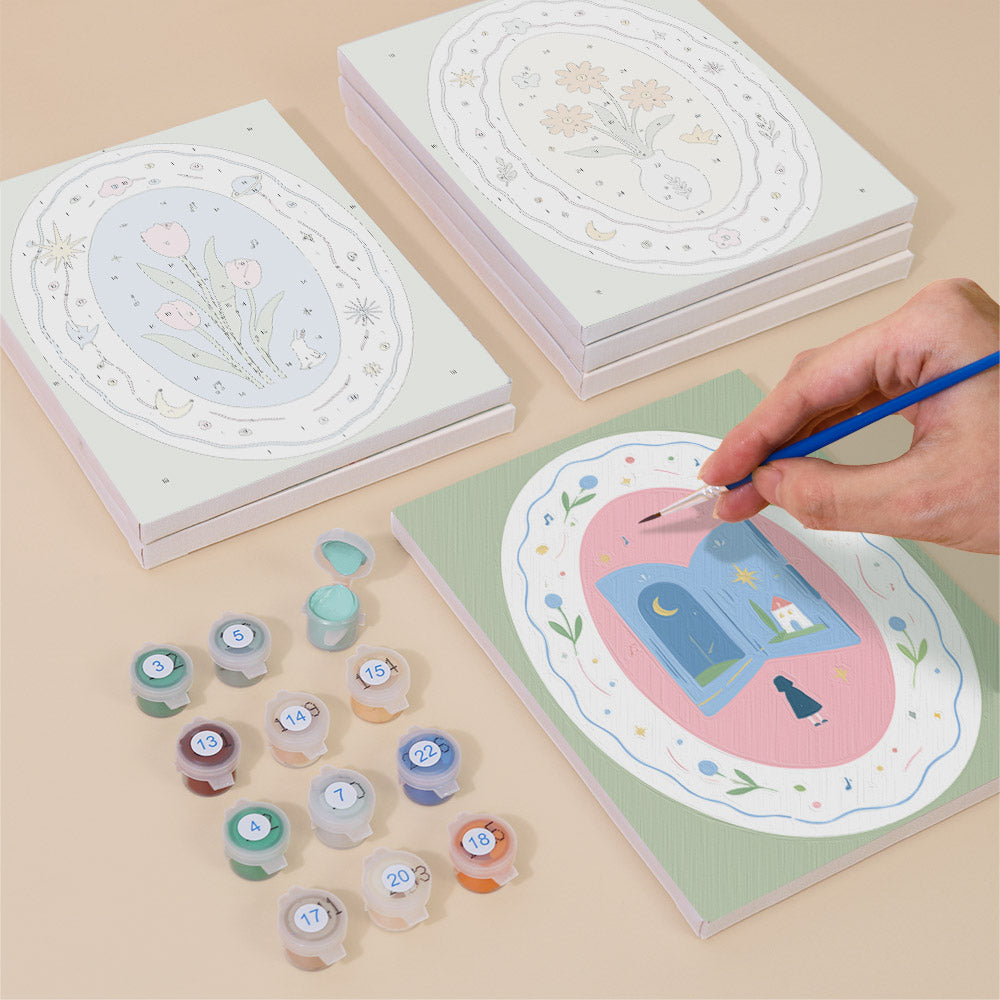 Whimsical Pastel Vignettes mini paint by numbers – image 4