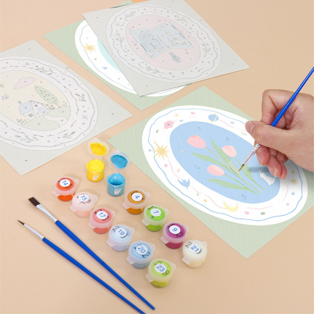 Whimsical Pastel Vignettes mini paint by numbers – image 12
