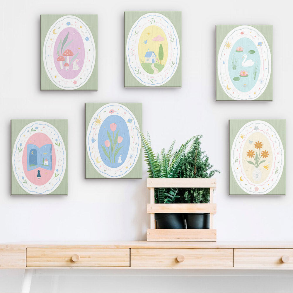 Whimsical Pastel Vignettes mini paint by numbers – image 15