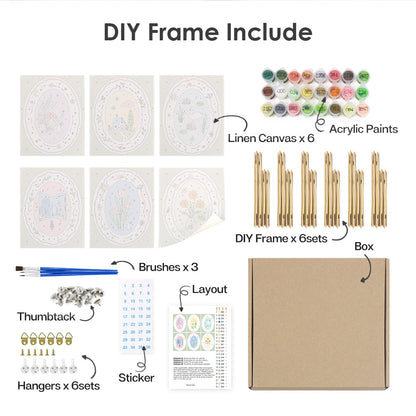 Whimsical Pastel Vignettes mini paint by numbers – image 18