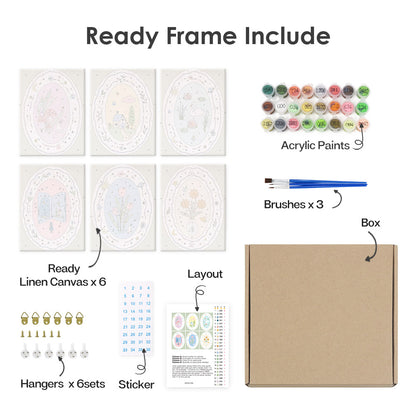 Whimsical Pastel Vignettes mini paint by numbers – image 20