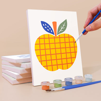 Colorful Patterned Apples mini paint by numbers – image 3