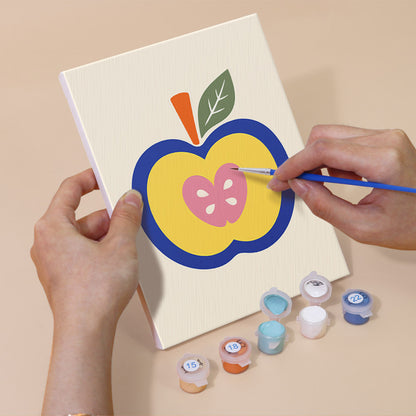 Colorful Patterned Apples mini paint by numbers – image 5