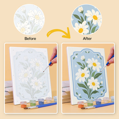Blue Floral Medallions mini paint by numbers – image 10