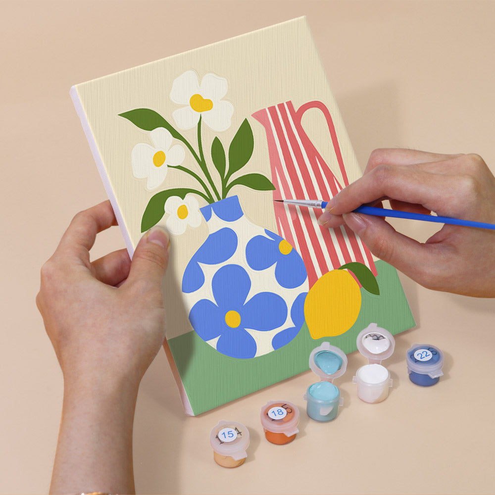 Colorful Vase and Fruit mini paint by numbers – image 5