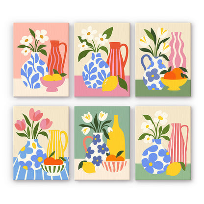 Colorful Vase and Fruit mini paint by numbers – image 7