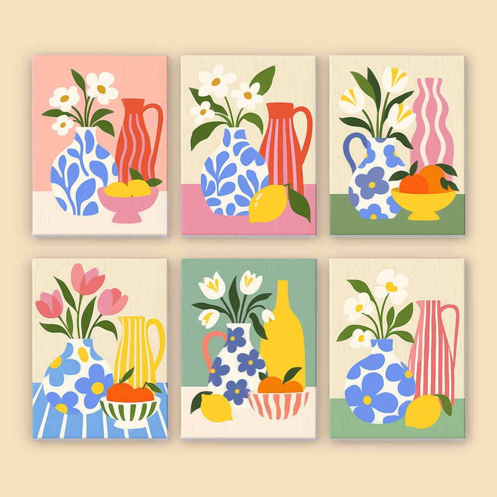 Colorful Vase and Fruit mini paint by numbers – image 8