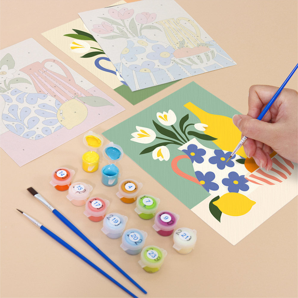 Colorful Vase and Fruit mini paint by numbers – image 12