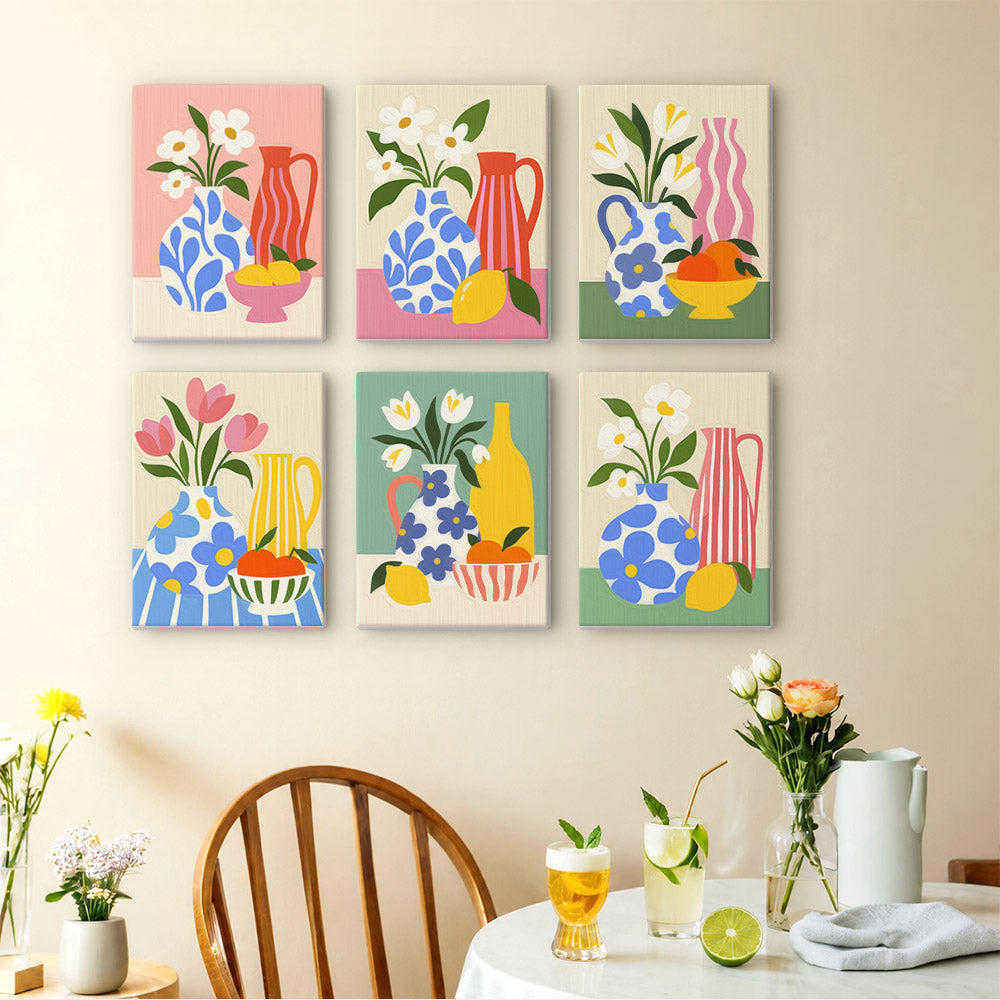 Colorful Vase and Fruit mini paint by numbers – image 14