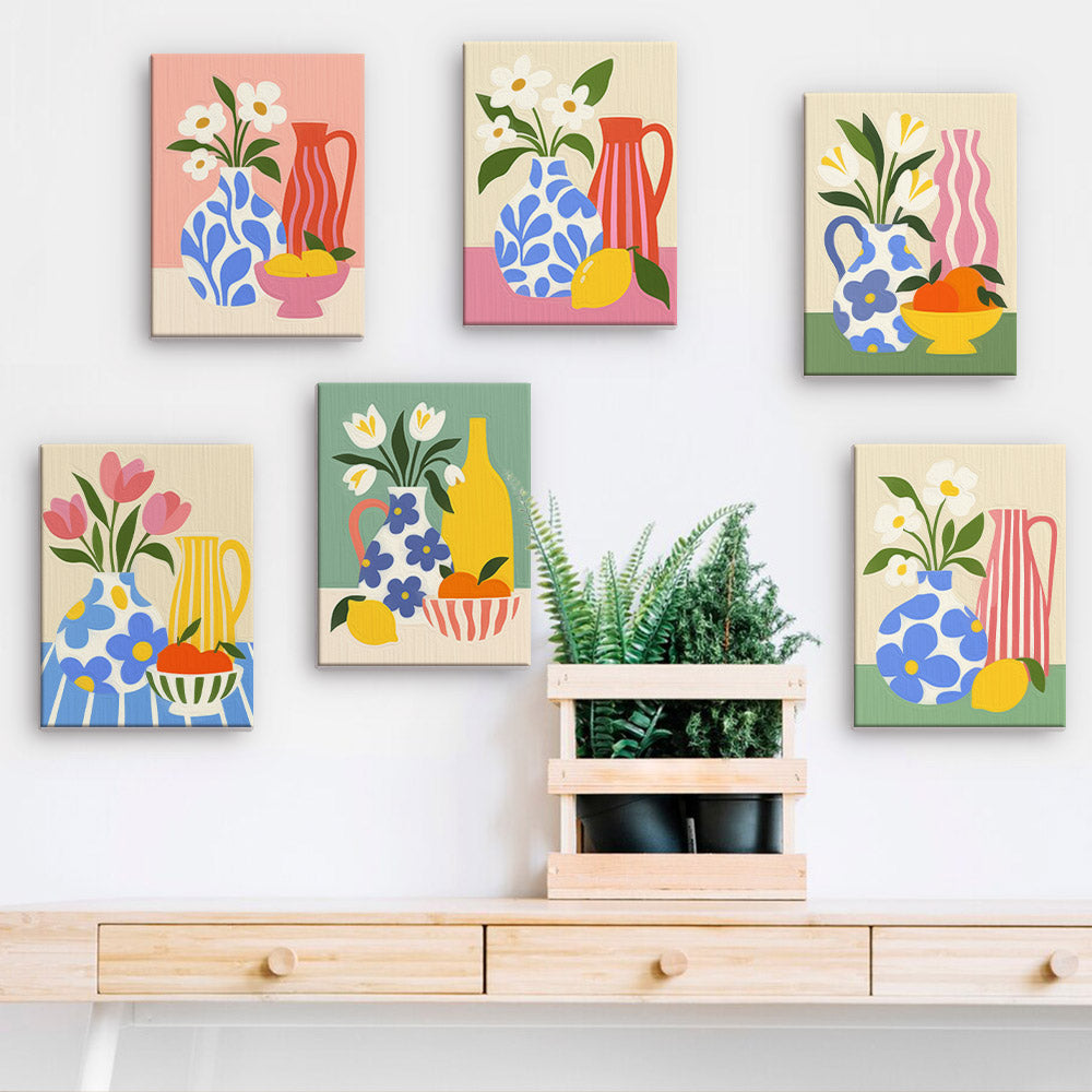 Colorful Vase and Fruit mini paint by numbers – image 15
