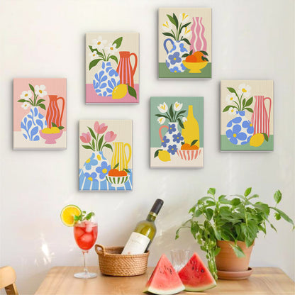 Colorful Vase and Fruit mini paint by numbers – image 17