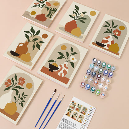 Earthy Ceramic Still Life mini paint by numbers – image 1