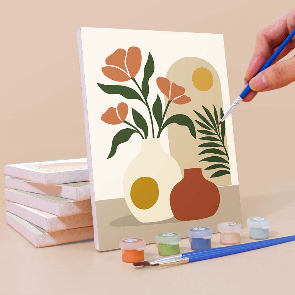 Earthy Ceramic Still Life mini paint by numbers – image 3