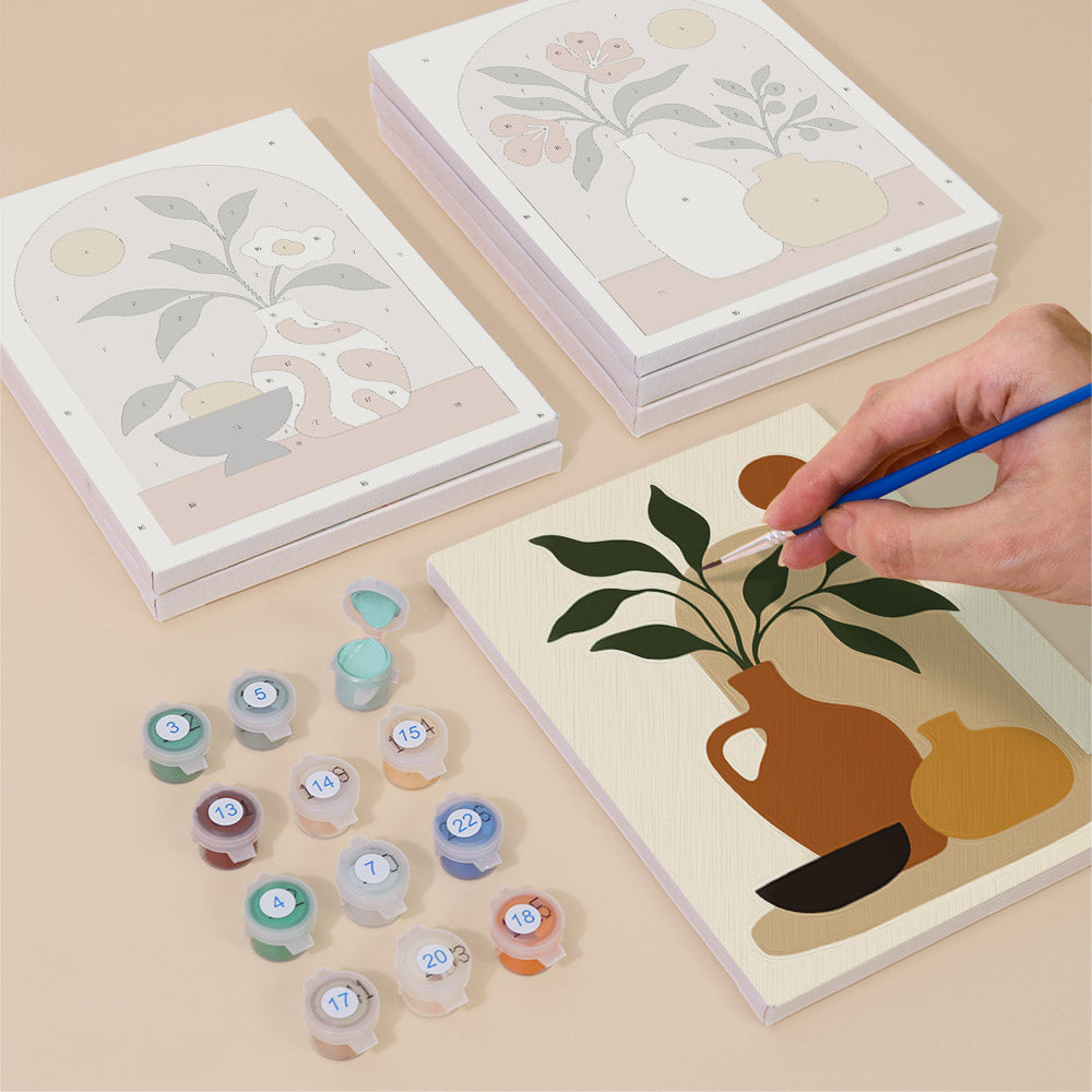 Earthy Ceramic Still Life mini paint by numbers – image 4