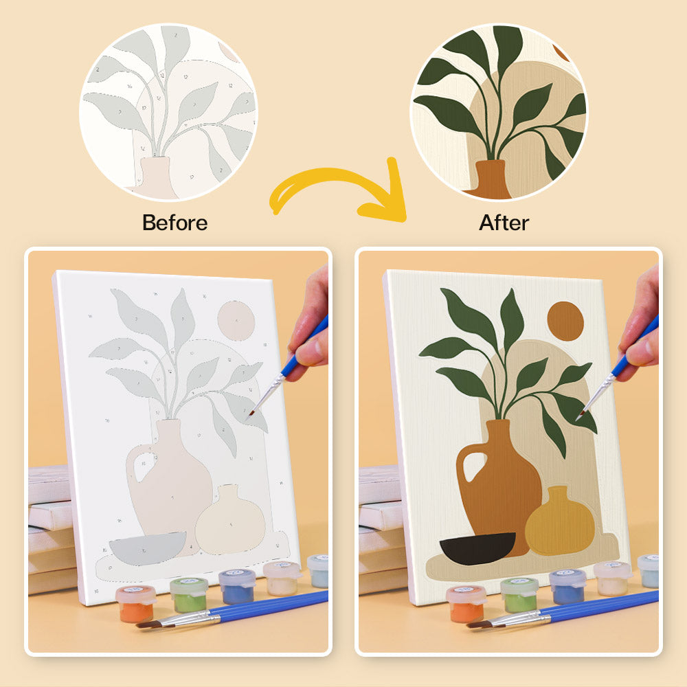 Earthy Ceramic Still Life mini paint by numbers – image 10
